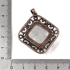 Подвески в форме ромба из натуральных и синтетических смешанных драгоценных камней&nbsp;G-A297-04R