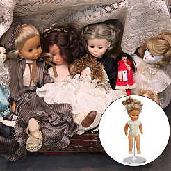 Регулируемая пластиковая подставка для куклы&nbsp;ODIS-WH0329-93