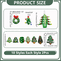 20 шт. 10 стиля бусины ручной работы в стиле рождественской тематики&nbsp;LAMP-AR0001-44