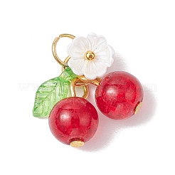 10 шт. 10-х цветные подвески из стекла с эффектом кракле&nbsp;PALLOY-MZ00852