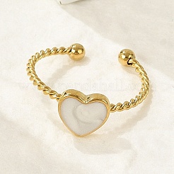 Кольца-манжеты из нержавеющей стали 304 с эмалью для женщин&nbsp;RJEW-G338-04G-01