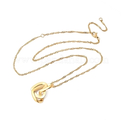 Ожерелья с подвесками из нержавеющей стали 304 для женщин&nbsp;NJEW-U040-02A-G