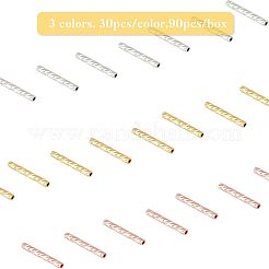 Superfinding 40шт 2 цветные латунные бусины&nbsp;KK-FH0003-26