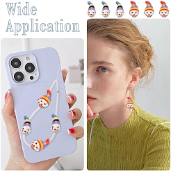 6шт 2 цвета фарфоровые бусины ручной работы&nbsp;PORC-YW0001-68