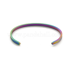 Ионное покрытие (ip) 304 нержавеющая сталь манжеты браслеты для женщин&nbsp;BJEW-K173-02MC