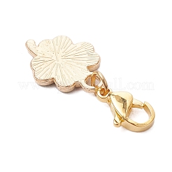 Подвесные украшения из эмали из сплава клевера&nbsp;HJEW-JM03117