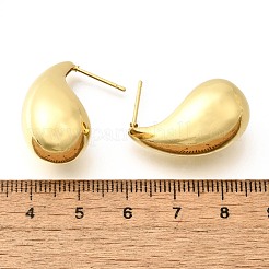 Серьги-гвоздики в форме капли из латуни с гальваническим покрытием для женщин&nbsp;LS-EJEW-K247-02G