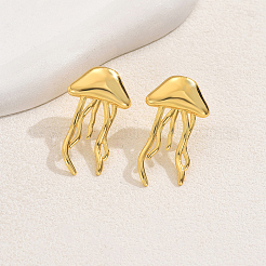 Серьги-гвоздики из латуни в виде медузы&nbsp;KN6880