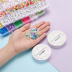 Изготовление украшений из терракоты и бусин с алфавитом своими руками&nbsp;DIY-YW0002-59