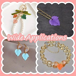 360 шт. 12 цвета осенняя тема прозрачные матовые акриловые подвески&nbsp;MACR-YW0004-03