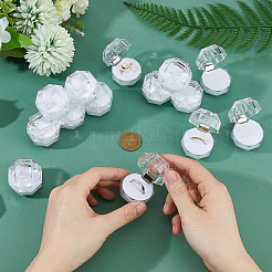 50 шт восьмиугольные прозрачные пластиковые коробки для колец&nbsp;OBOX-DC0001-02A