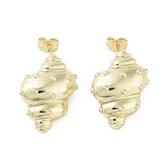 Латунная серьга-гвоздик с реечным покрытием&nbsp;EJEW-C081-25G