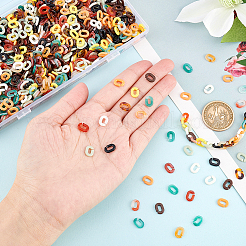 1200 шт. 10 цвета акриловые соединительные кольца&nbsp;SACR-DC0001-02