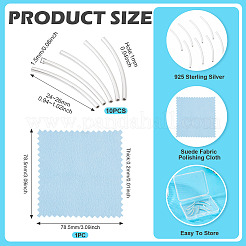 10шт изогнутая трубка 925 бусины из стерлингового серебра&nbsp;STER-TA0001-43B