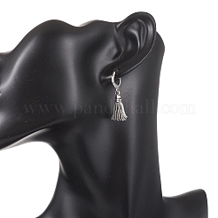 Серьги из сплава в тибетском стиле с застежкой-молнией&nbsp;EJEW-JE06910