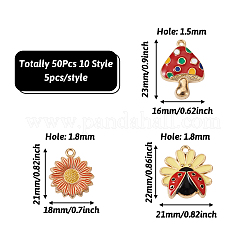 50 шт. 10 стильные подвески из эмалированного сплава с покрытием&nbsp;ENAM-SW0001-02