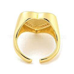 Открытая манжета из латуни с микропаве из прозрачного кубического циркония для женщин&nbsp;LS-RJEW-M173-02C-G