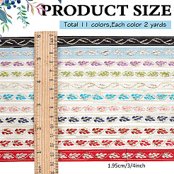 22 ярд двухцветных полиэстеровых лент&nbsp;SRIB-ME0001-07