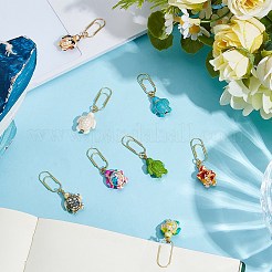 8 шт. 8-х цветные скрепки из углеродистой стали&nbsp;AJEW-CP00005