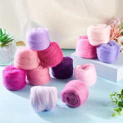 60г 12-х цветная шерстяная ровница для валяния&nbsp;DIY-TA0012-85