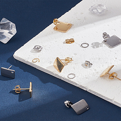 12 шт. фурнитура для сережек-гвоздиков из нержавеющей стали 304&nbsp;STAS-LP0001-88