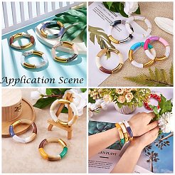 Двухцветные акриловые бусины&nbsp;MACR-S272-78B