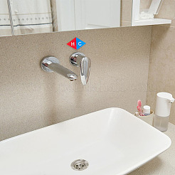 50 шт. самоклеящийся акриловый знак «горячая и холодная вода» для ванной комнаты&nbsp;AJEW-BC0010-07