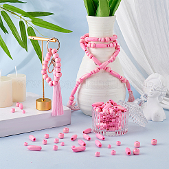 480 шт. 4 стиля крашеных бусин из натурального дерева&nbsp;WOOD-PH0003-66A