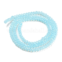 Запекание окрашенные прозрачные стеклянные бусины нити&nbsp;DGLA-A034-J2mm-B02