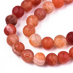 2 нити натуральных кракле агатовых бусин нити&nbsp;G-HY0001-27