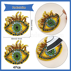 Стеклянные стразы из бисера пришить заплатки&nbsp;PATC-WH0010-27