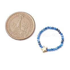 Круглые бусины из натурального тигрового глаза&nbsp;RJEW-JR00790