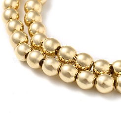 Гальванизировать немагнитных синтетический гематит нитей бисера&nbsp;LS-G-Q466-6mm-04