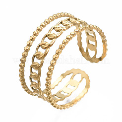 Открытое кольцо-манжета из нержавеющей стали 304&nbsp;RJEW-T023-58G