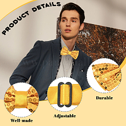 2шт полиэстеровый галстук-бабочка для жениха&nbsp;AJEW-SP0003-46