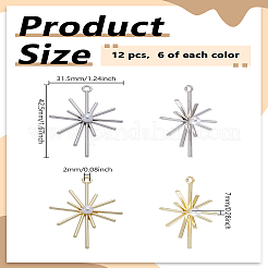 Подвески из сплава 12шт 2 цветов&nbsp;FIND-LP0005-04