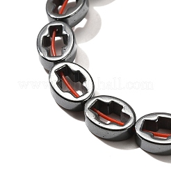 Гальванические нити из синтетических немагнитных гематитовых бусин&nbsp;G-L613-Z01-01M