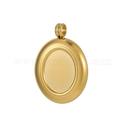 Подвески из нержавеющей стали 304 с оправой кабошон&nbsp;STAS-OY009-59G