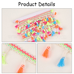 Лента-бахрома из полиэстера «сороконожки»&nbsp;SRIB-CY0001-06C