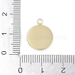 Синтетические малахитовые плоские круглые подвески&nbsp;STAS-L022-415G-02