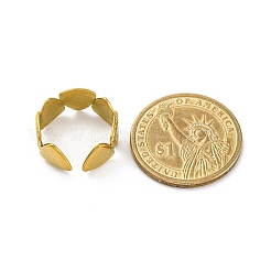 Треугольные открытые манжеты из нержавеющей стали 304 для женщин&nbsp;RJEW-M019-12G