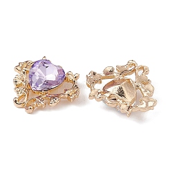 5шт 5 цвета стеклянные подвески со стразами&nbsp;ALRI-YW0001-20