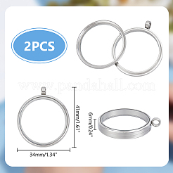 2 шт. подвеска-медальон из нержавеющей стали 304&nbsp;FIND-UN0016-55A