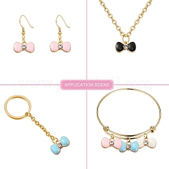 40шт 4 цвета сплава эмаль подвески&nbsp;ENAM-CJ0002-34