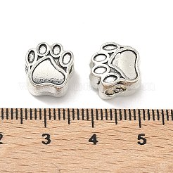 Тибетский стиль сплава цинка собака Прайнтс европейские бисер&nbsp;X-MPDL-R038-008AS-RS