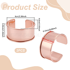 2шт. браслеты из сплава с рифлением&nbsp;BJEW-UN0001-90