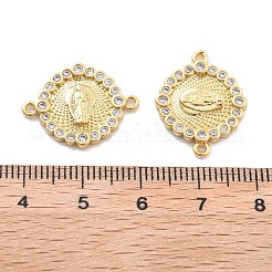Стойка покрытие латунь микропаве прозрачный кубический цирконий религия дева мария соединительные подвески&nbsp;KK-H449-61G-02-NR