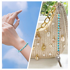 2шт брелок из синтетической бирюзы&nbsp;HJEW-SC0002-27B