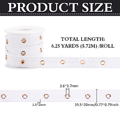 6.25 ярд хлопковой ленты с позолоченными люверсами&nbsp;OCOR-BC0006-75B