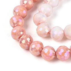 Антикоррозийные гальванические стеклянные бусины&nbsp;GLAA-N056-6mm-07